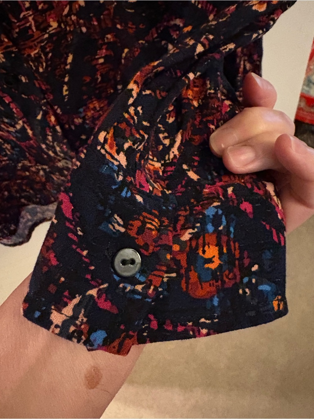 Liverpool Los Angeles Paisley Button Down Blouse - Picture 9 of 16